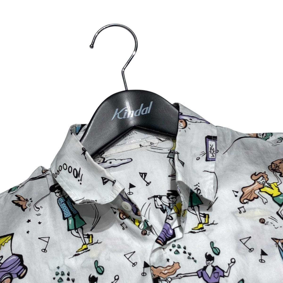 PRADA 半袖 PRADA（プラダ） 半袖シャツ カジュアルシャツ ホワイト メンズ ucs410