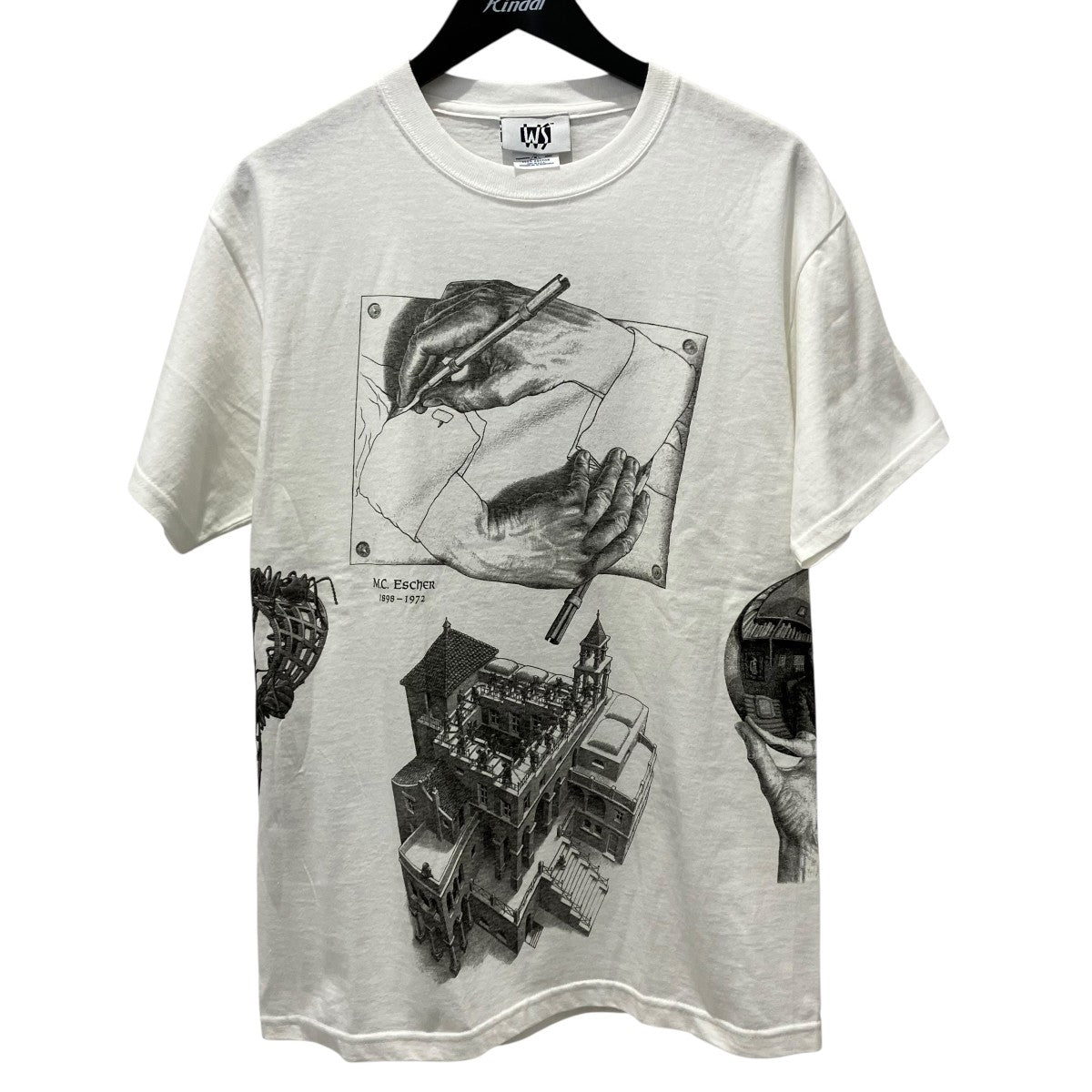 USED 90sUSA製騙し絵半袖Tシャツ 古着・中古-1枚目のアイテム画像