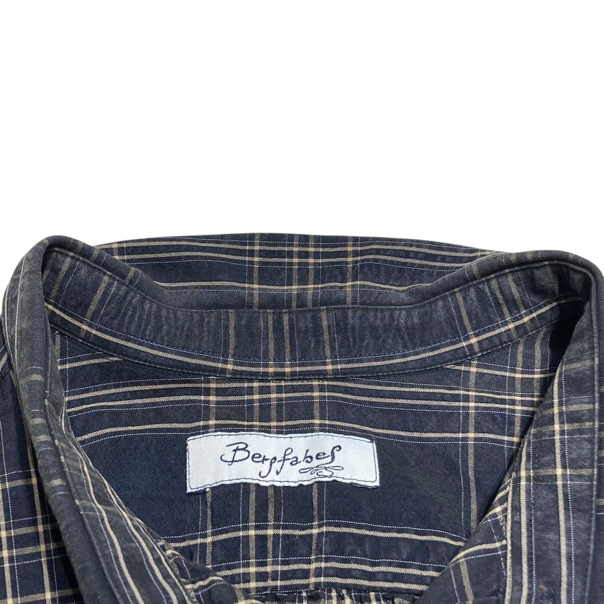 Bergfabel(バーグファベル) チェック長袖シャツ ネイビー サイズ