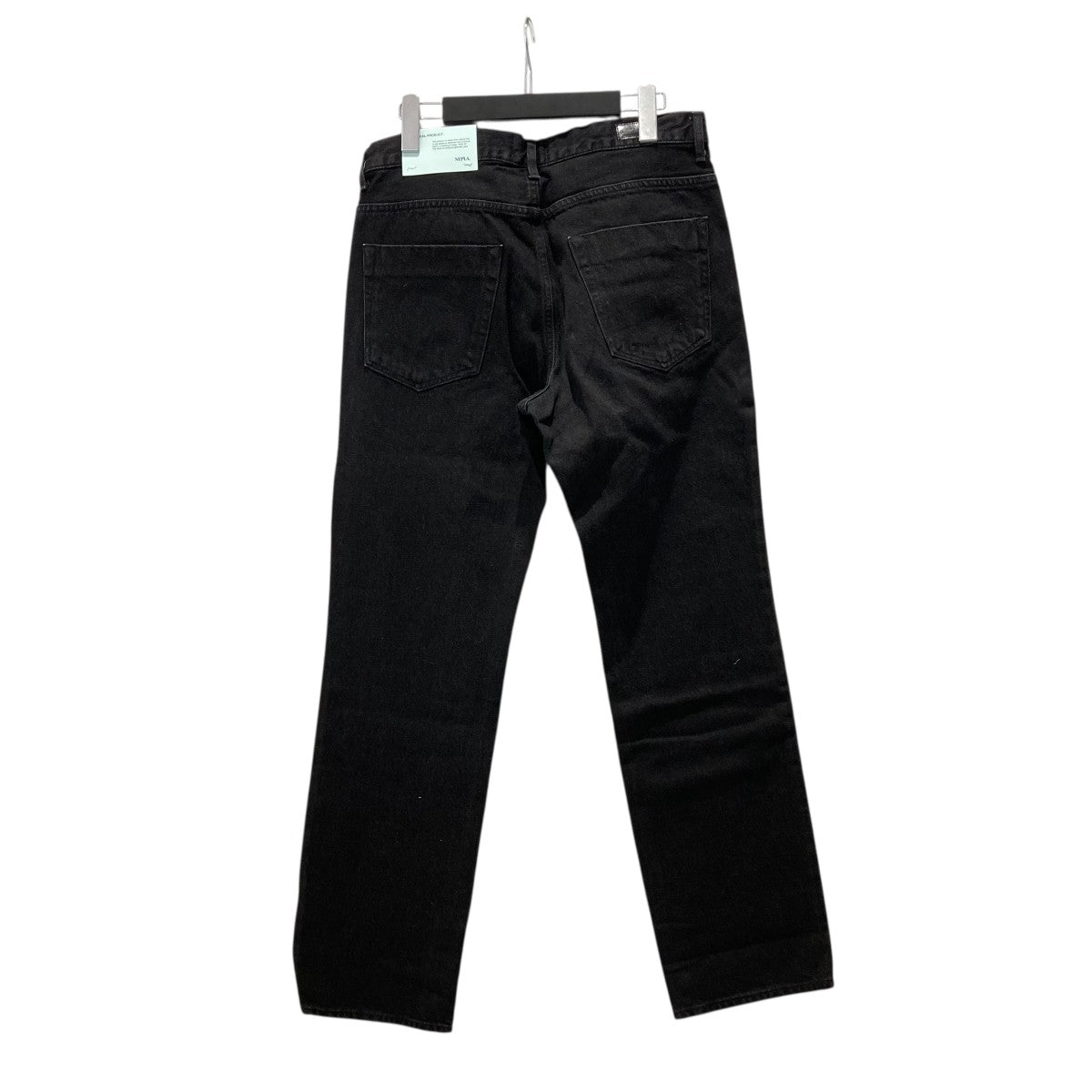 SLIT STRAIGHT PANTブラックデニムパンツMESLI-1A-NEP