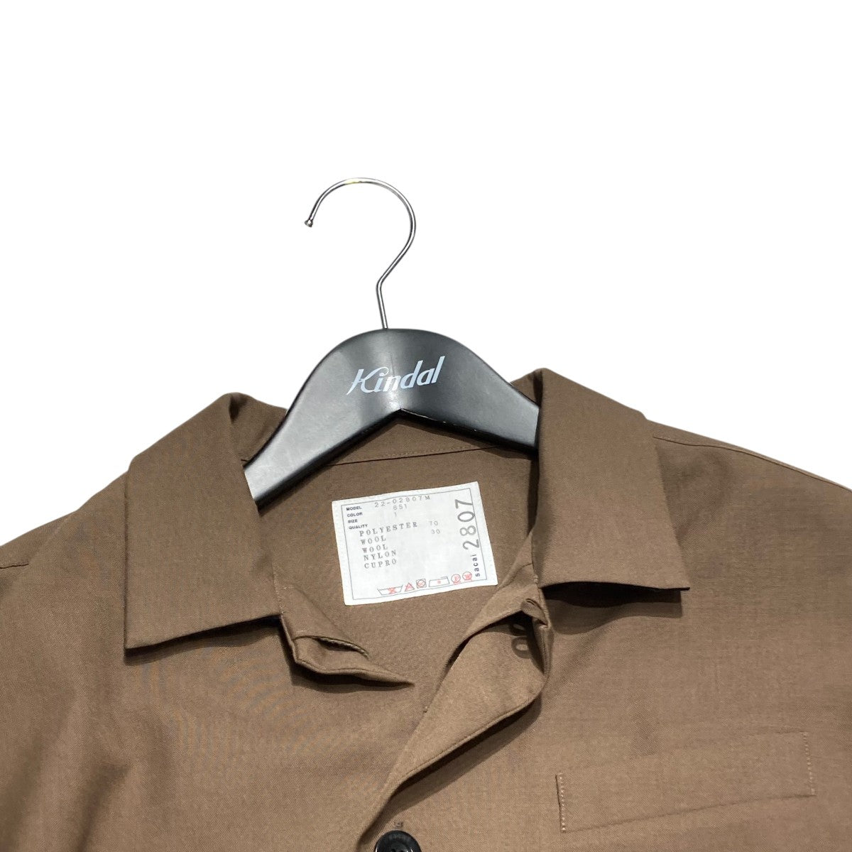 sacai(サカイ) 長袖シャツ22-02807 22-02807 ブラウン サイズ 1