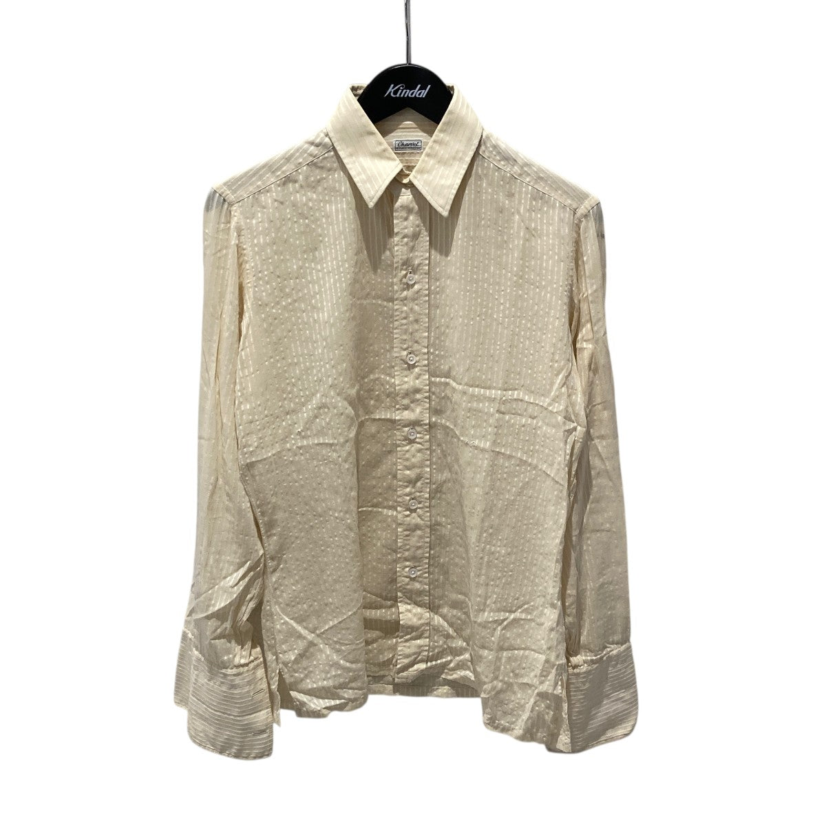 Charvet 8 PLACE VEDONEストライプ長袖シャツ 古着・中古-1枚目のアイテム画像