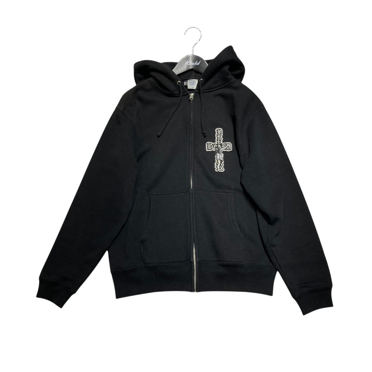 【新品・未使用】  ブラック フルジッパー パーカー XS 中古・古着通販】OFFWHITE (オフホワイト) ワッペンジップ