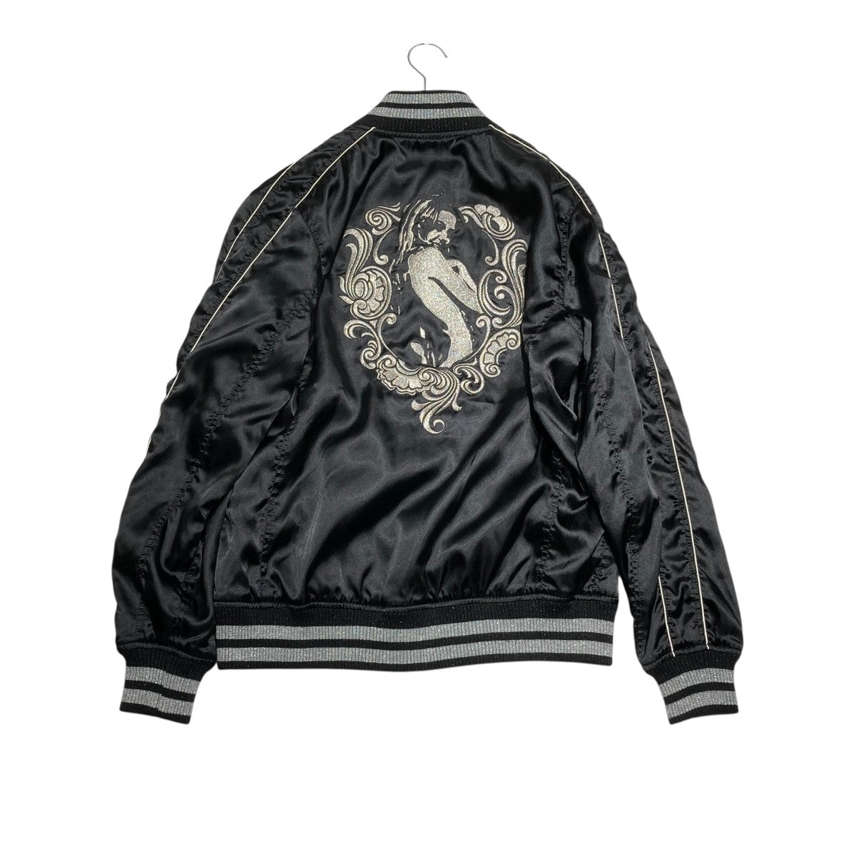 HYSTERIC GLAMOUR バックプリント スタジャン ブラック フリー Supreme×Hysteric Glamour Varsity Jacketスタジャン ブラック