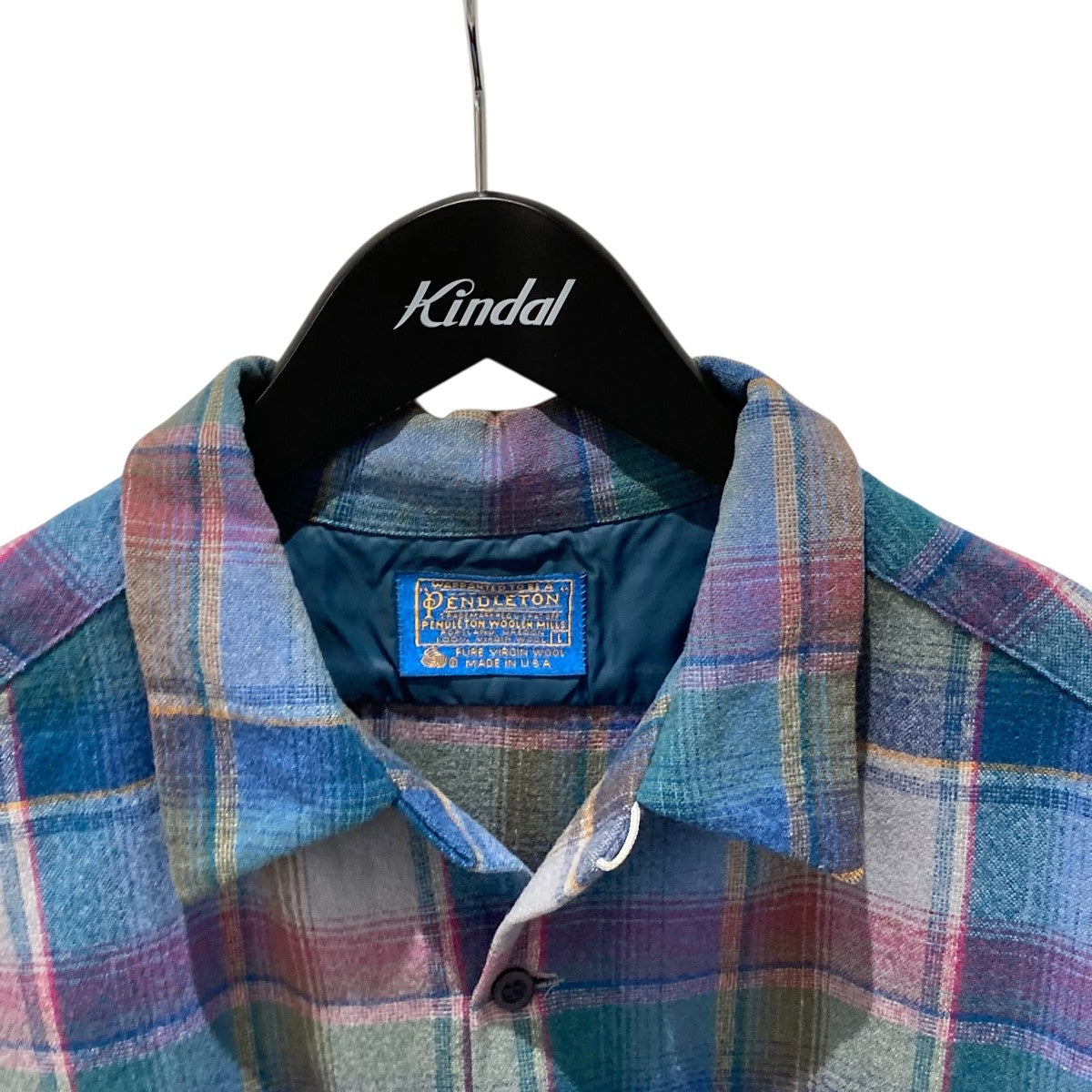 PENDLETON マルチカラー ネルシャツ Lサイズ PENDLETON(ペンドルトン) 60S〜70S USA製チェックネルシャツ マルチ