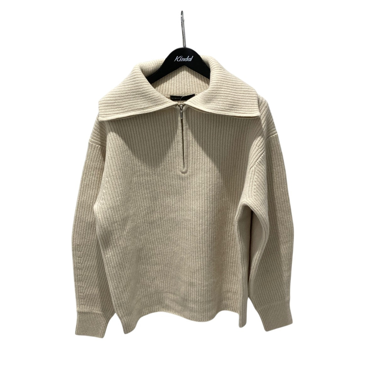 新品未使用　NOBLE ♡Ca/Wミドルゲージ片畦Zipプルオーバー Noble(ノーブル) Ca Wミドルゲージ片畦zipプルオーバーハーフジップ