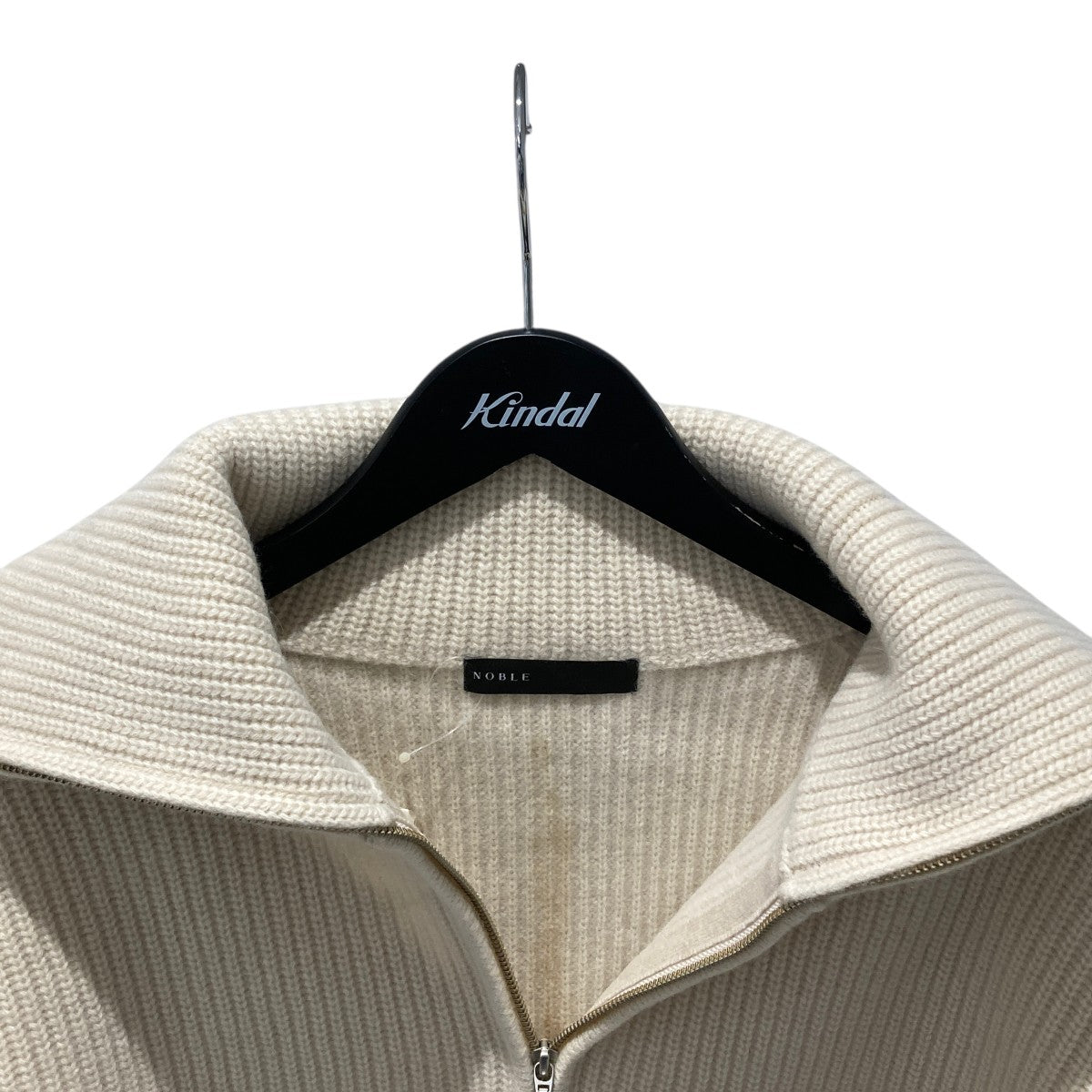 Noble(ノーブル) Ca Wミドルゲージ片畦zipプルオーバーハーフジップ