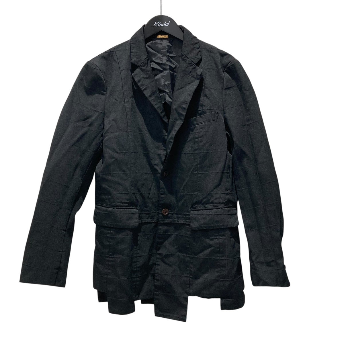 COMME des GARCONS HOMME DEUX ポリ縮絨チェック2BテーラードジャケットDM-J045 古着・中古-1枚目のアイテム画像