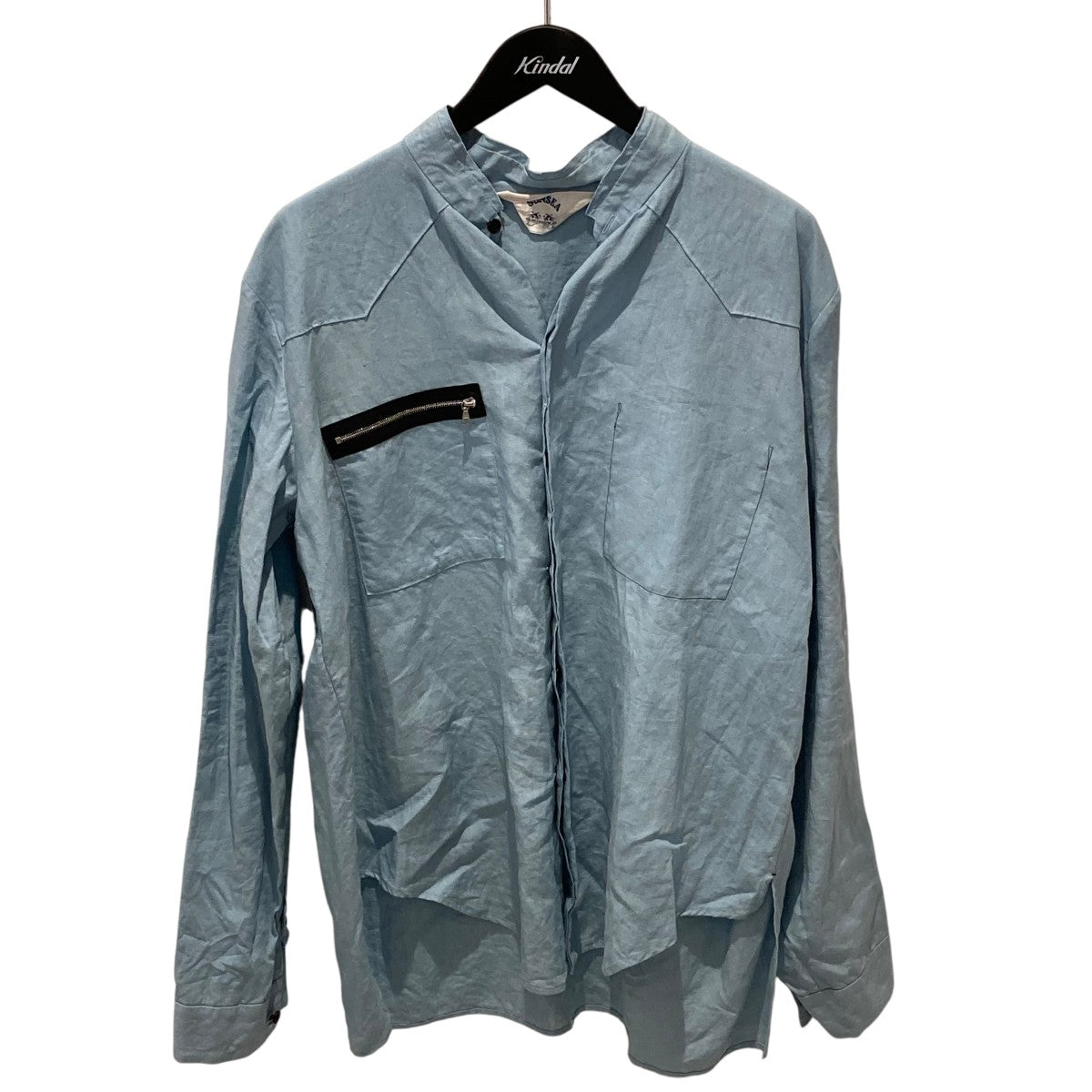 SUNSEA(サンシー) LINEN ZIP SHIRTリネンジップシャツ18S15