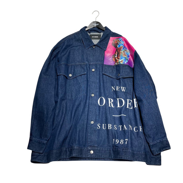 ラフシモンズ RAF SIMONS デニム ジャケット M ブルゾン 2018 RAF SIMONS(ラフシモンズ) 18SSNew Order Oversize Printed Denim