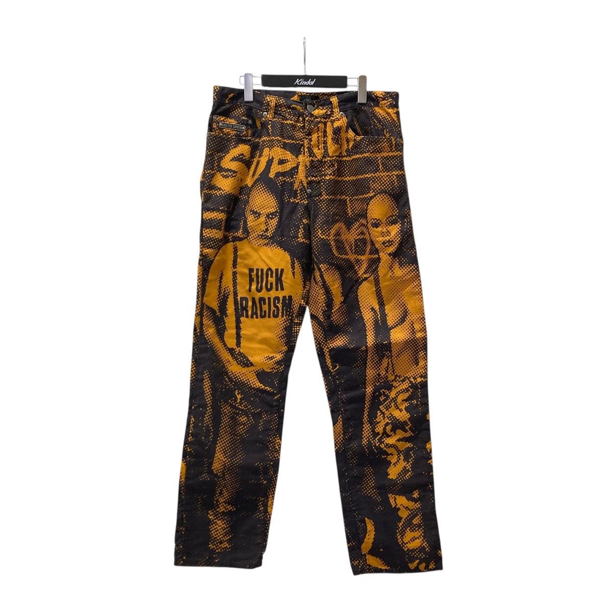 Supreme 19SS×Jean Paul Gaultier FUCK RACISM JEANデニムパンツRN101837 古着・中古-1枚目のアイテム画像