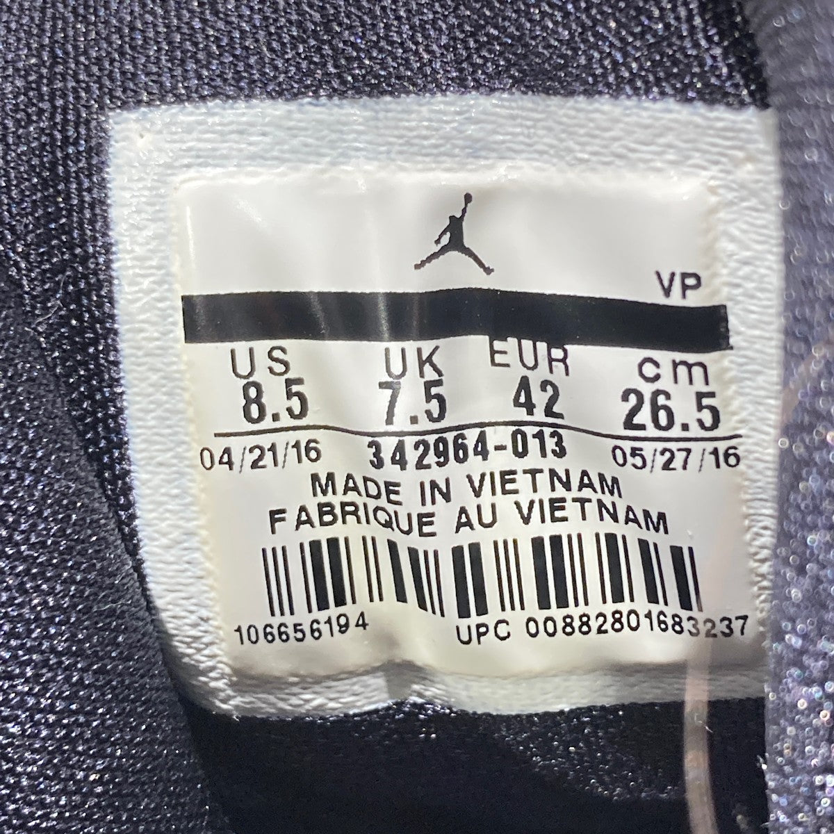 JORDAN TRUE FLIGHTスニーカー342964-013