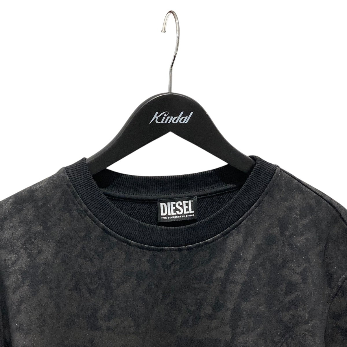 正規代理店 DIESEL(ディーゼル) S-GINN-MYLクルーネックスウェット ブラック トップス