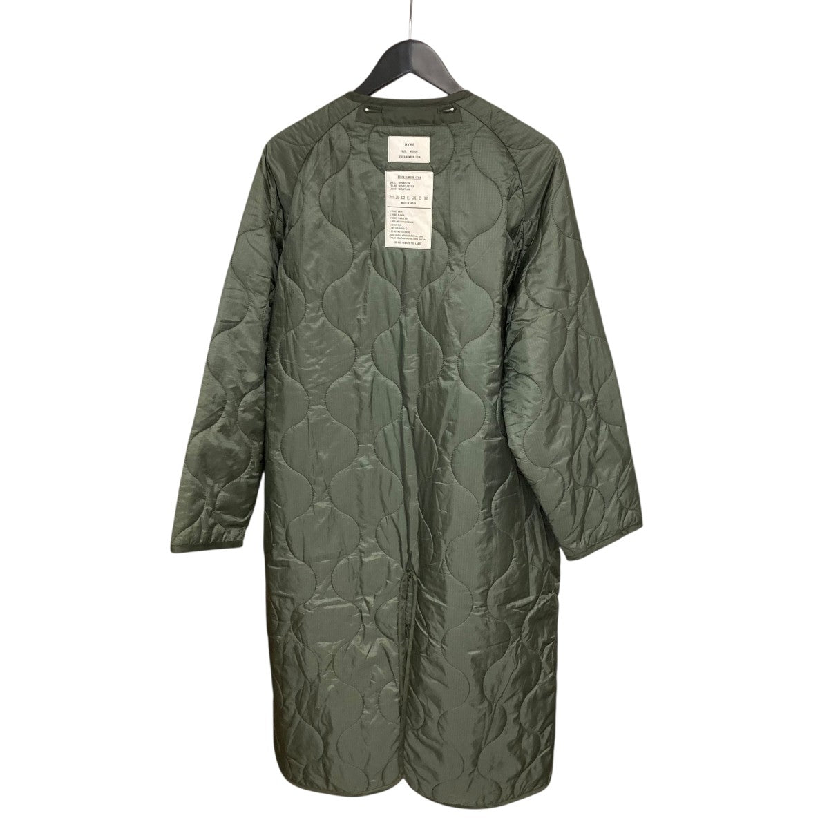 HYKE キルティングロングコート 1 オリーブ HYKE キルティングロングコート 1 オリーブ - メルカリ