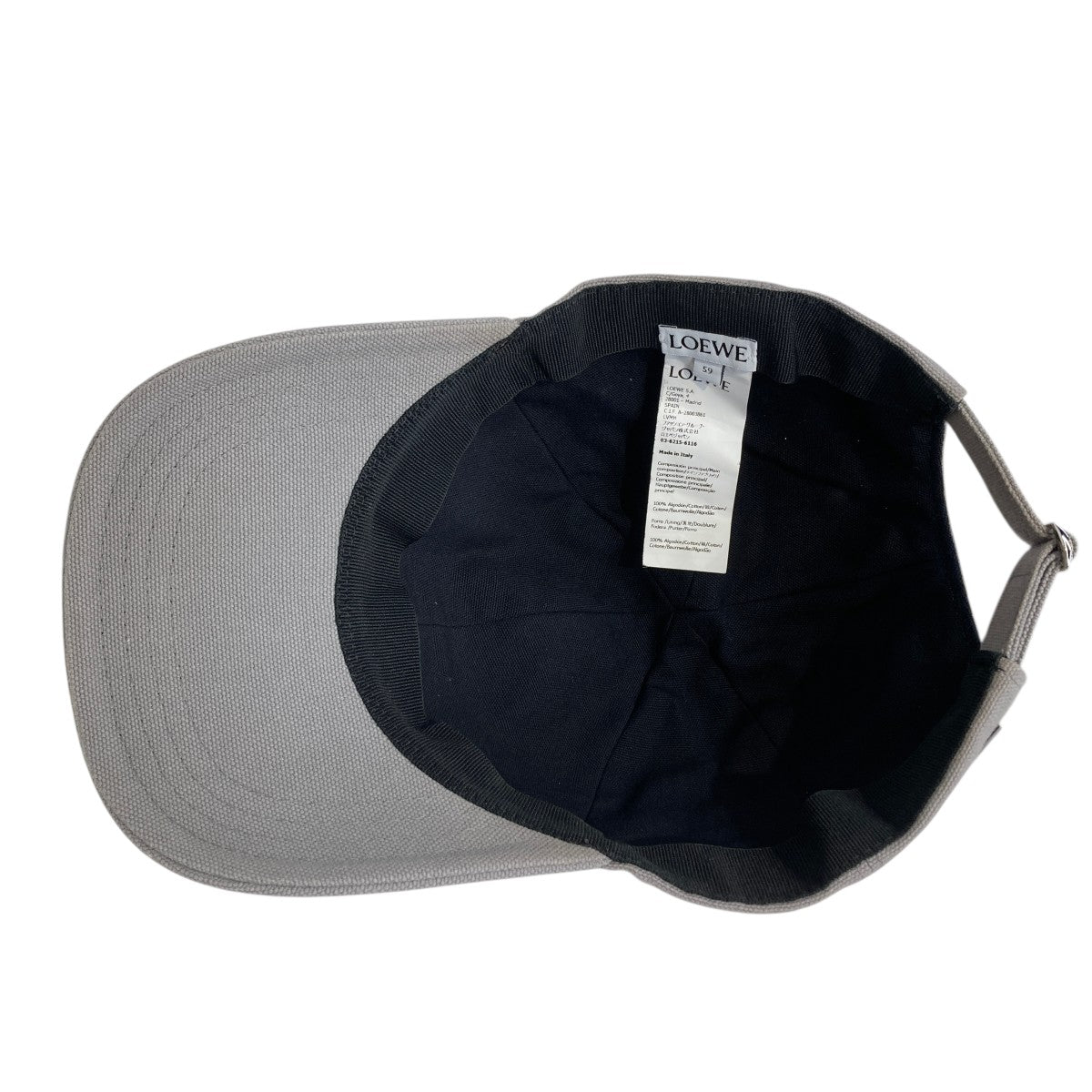 正規品　ロエベ パッチキャップ　キャンバス　グレー 正規品】LOEWE ロエベ パッチキャップ キャンバス グレー ギフト