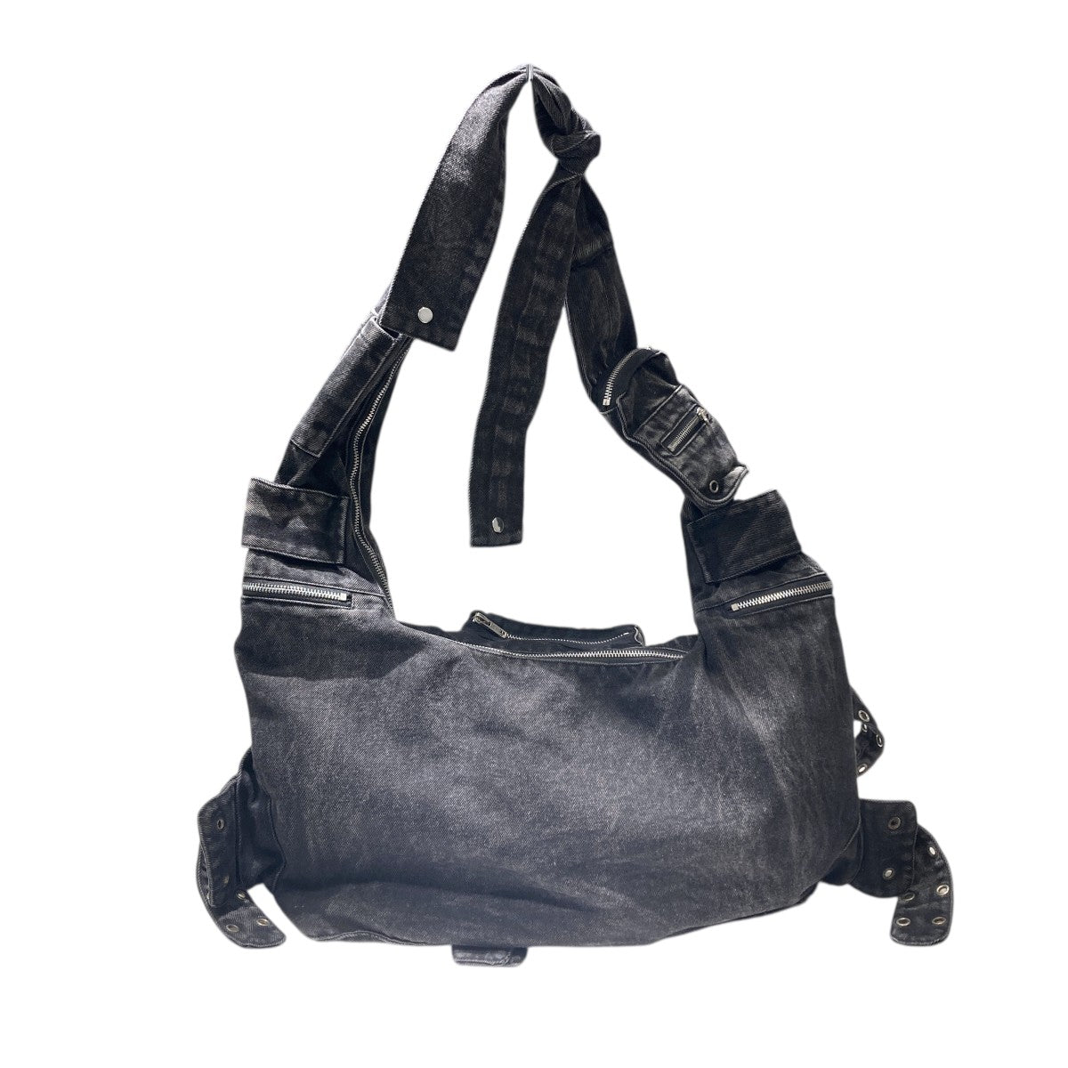ショルダーバッグ NO/FAITH STUDIOS - DENIM MULTIPOCKET BAG 001 BLACK DENIM MULTIPOCKET BAG 002 BEIGE – NO/FAITH STUDIOS