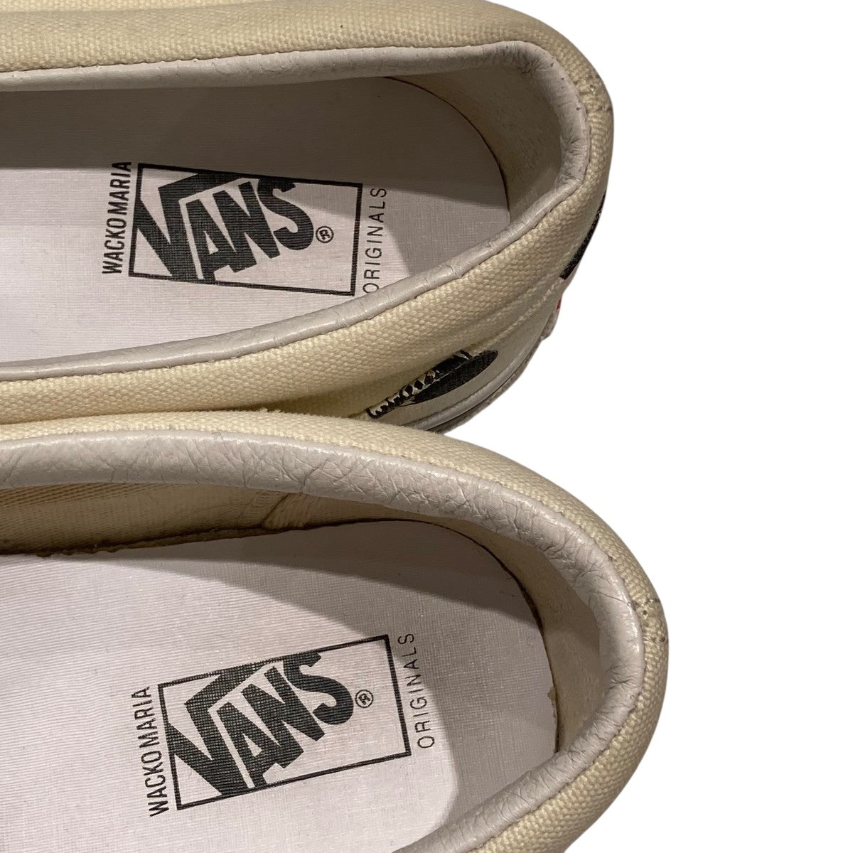 VANS×WACKO MARIA RECORDS OG SLIP-ONスリッポン ホワイト