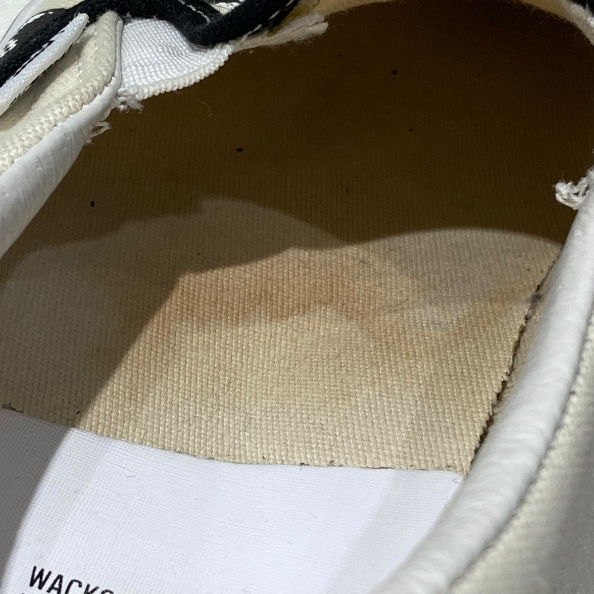 VANS×WACKO MARIA RECORDS OG SLIP-ONスリッポン ホワイト