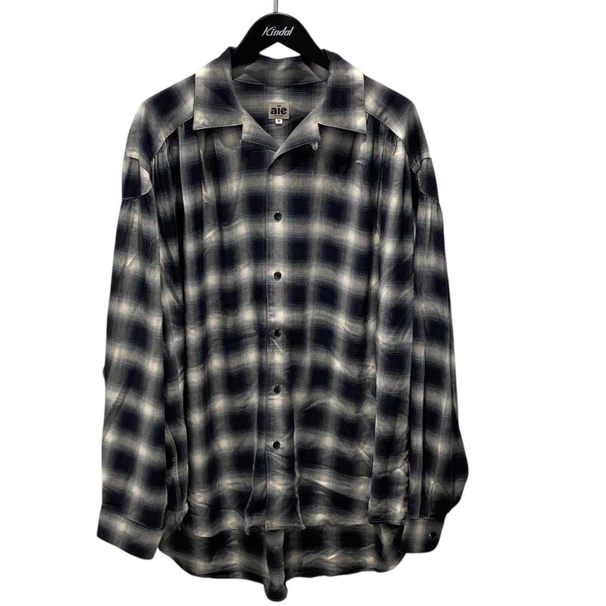 AiE ネペンテス メンズシャツ Lチェック柄 長袖 カウボーイシャツ 古着 jiwuusベーシックチェック柄長袖シャツ | mblueshop