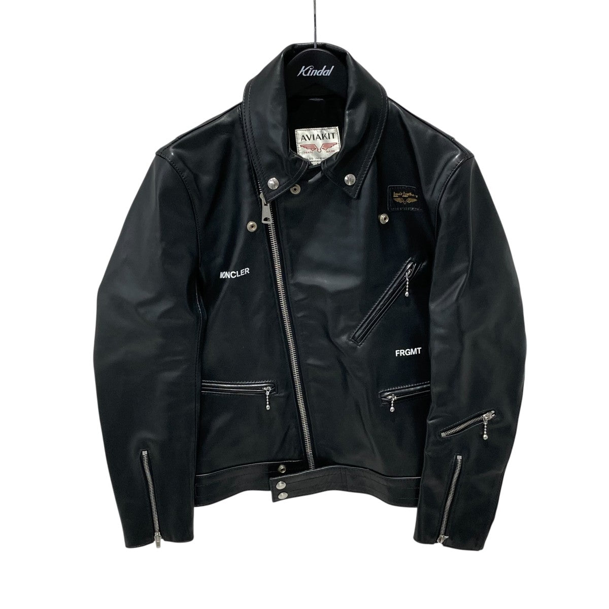 Lewis Leathers×MONCLER×FRGMT DWAYNE CYCLONEダブルライダースジャケットG209U1A00022 古着・中古-1枚目のアイテム画像