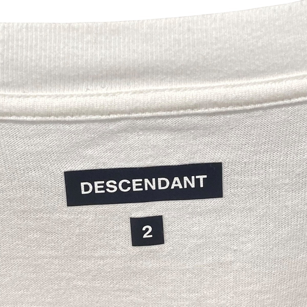 DESCENDANT(ディセンダント) ロングスリーブTシャツ ホワイト サイズ 2