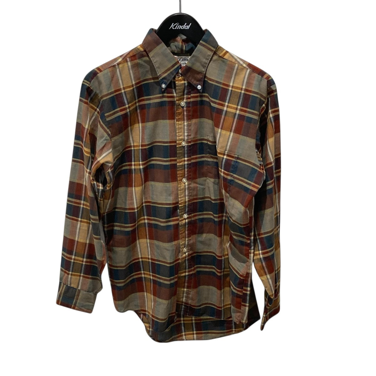 NEVER IRON by CAMPUS 60-70s USA製チェックボタンダウンシャツ 古着・中古-1枚目のアイテム画像