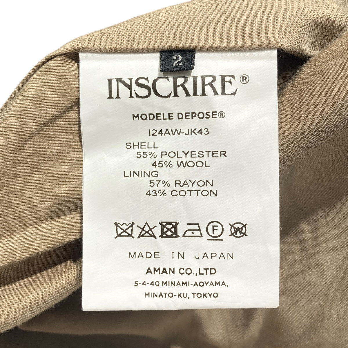 INSCRIRE(アンスクリア) テーラードジャケット124AW-JK43A 124AW