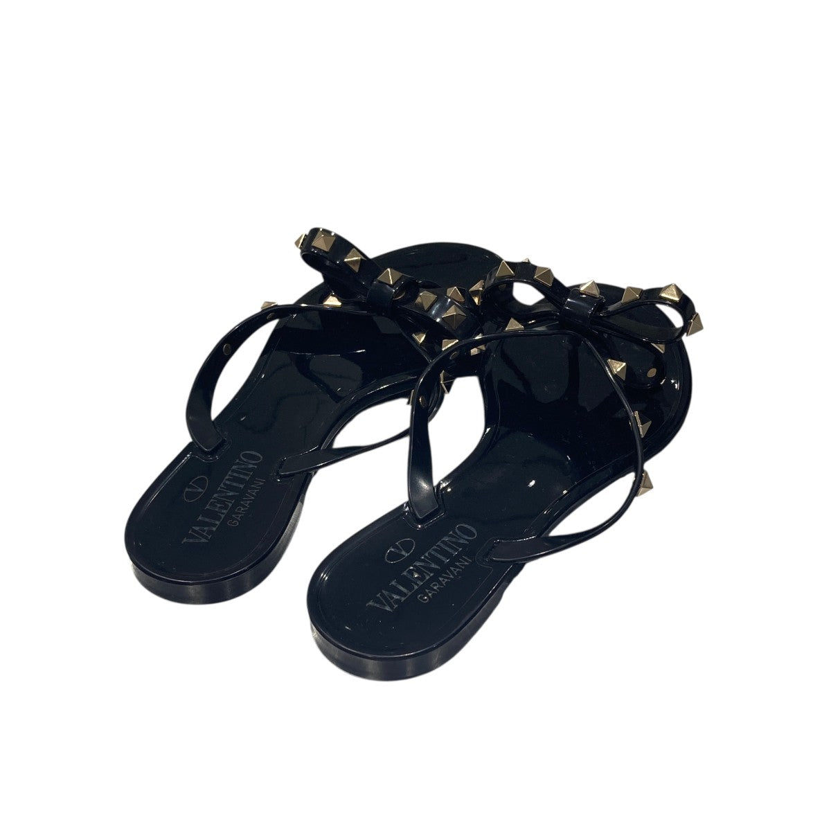 ヴァレンティノ　リボン　サンダル 中古・古着通販】VALENTINO (ヴァレンティノ) スタッズリボン