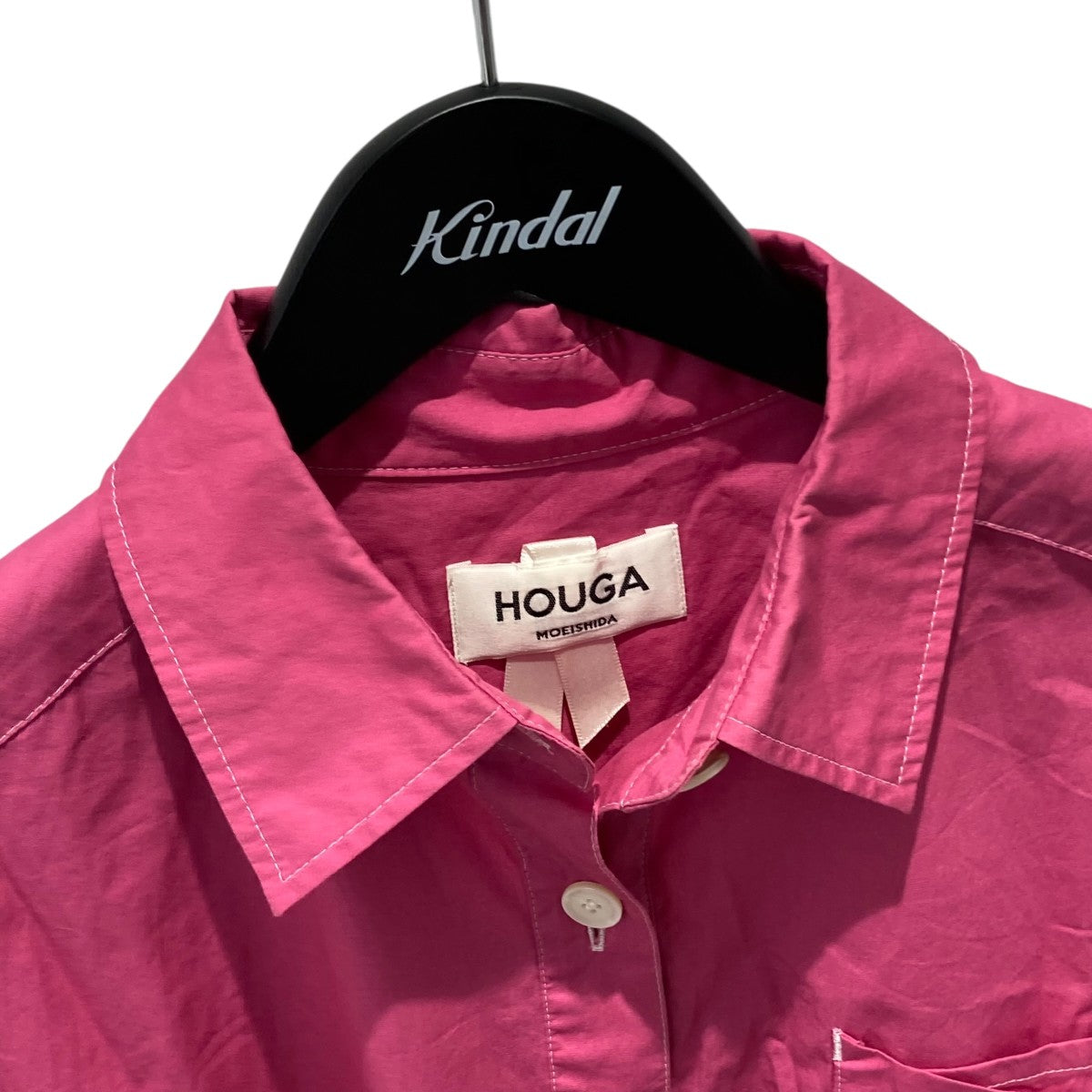 ホウガ HOUGA locket shirt 半袖シャツ HS09FB20 ピンク サイズ：Free HOUGA(ホウガ) locket shirt半袖シャツHS09FB20 HS09FB20 ピンク