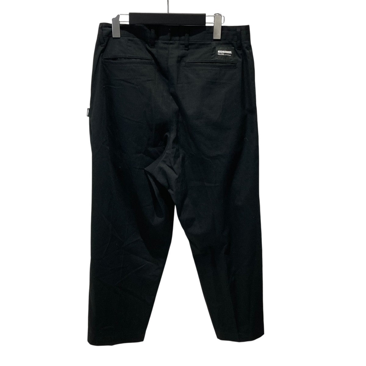 NEIGHBORHOOD タックパンツ ブラック S NEIGHBORHOOD(ネイバーフッド) 2タックパンツ241SPNH-PTM06