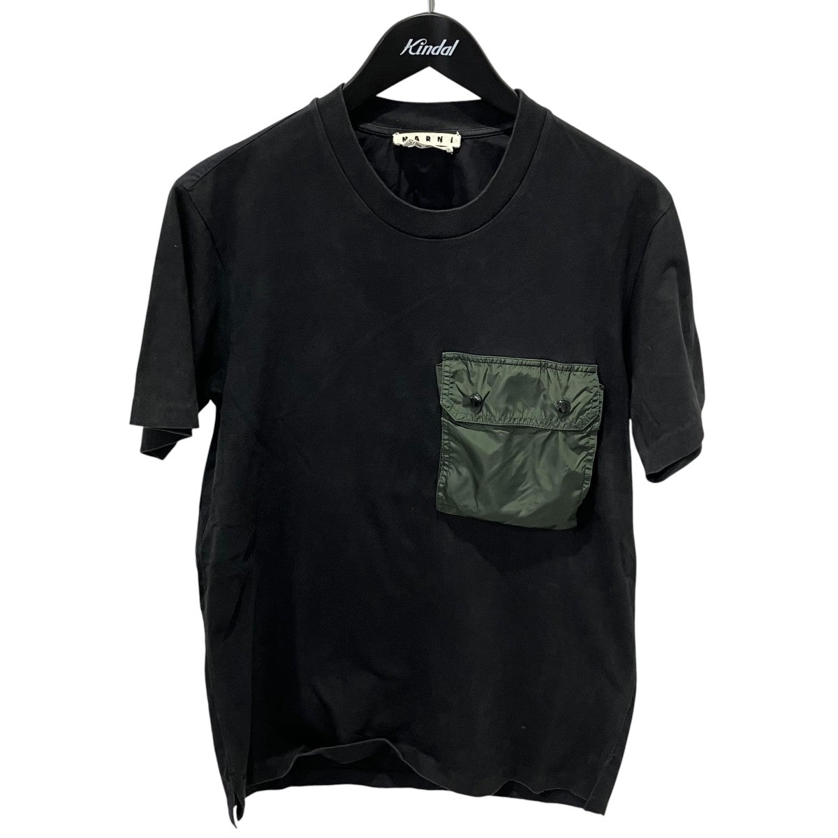 異素材切替ナイロンポケットTシャツ半袖Tシャツ