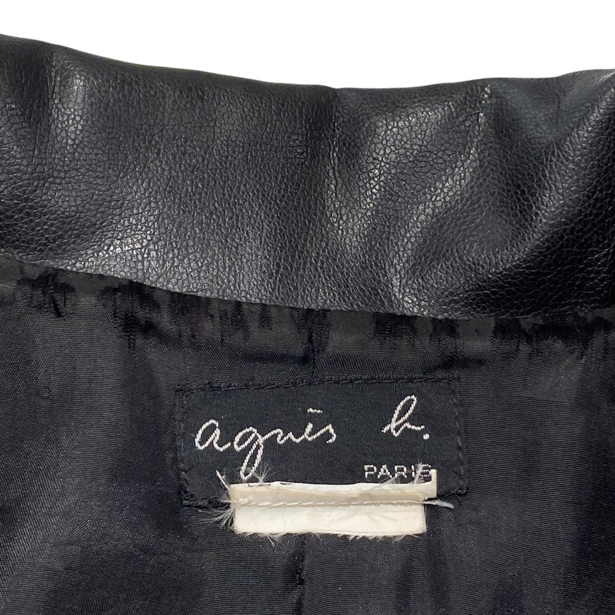 【希少】agnès b. アニエスベー　ブラックレザータイ agnes b.(アニエスベー) / ネクタイ/レザー/ブラック/メンズ