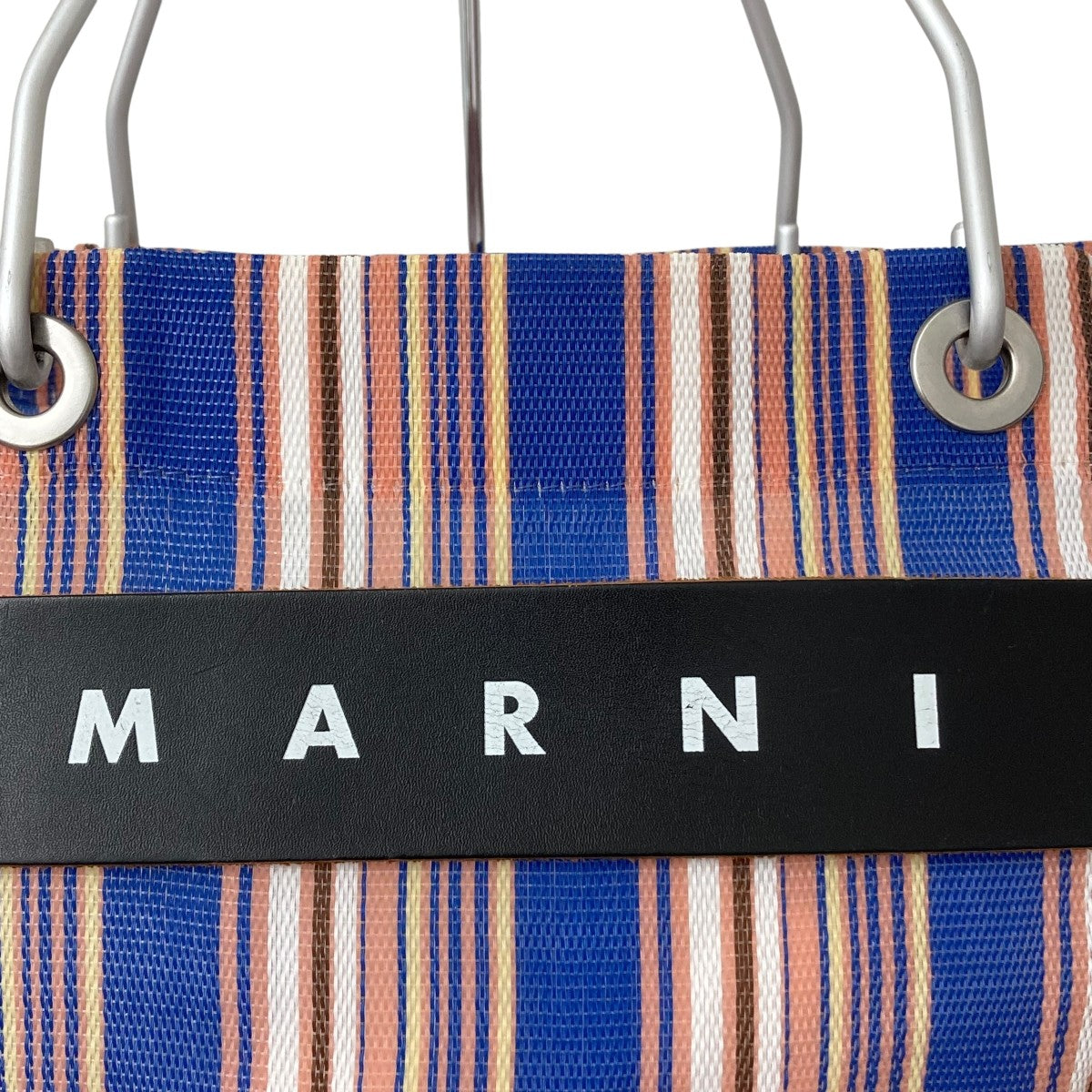 MARNI(マルニ) FLOWER CAFEストライプトートバッグ ピンク