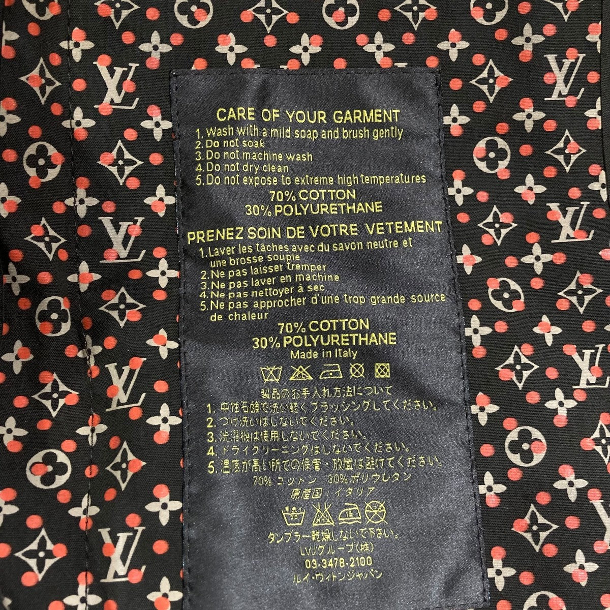 LOUIS VUITTON トレンチコート 古着・中古-6枚目のアイテム画像