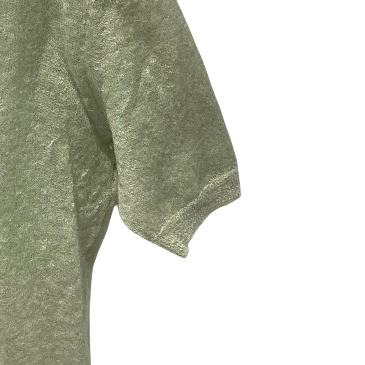 オーラリー AURALEE KID MOHAIR SHEER KNIT TEE 半袖ニット A24ST04FG グリーン サイズ：1 AURALEE(オーラリー) KID MOHAIR SHEER KNIT TEE半袖ニット