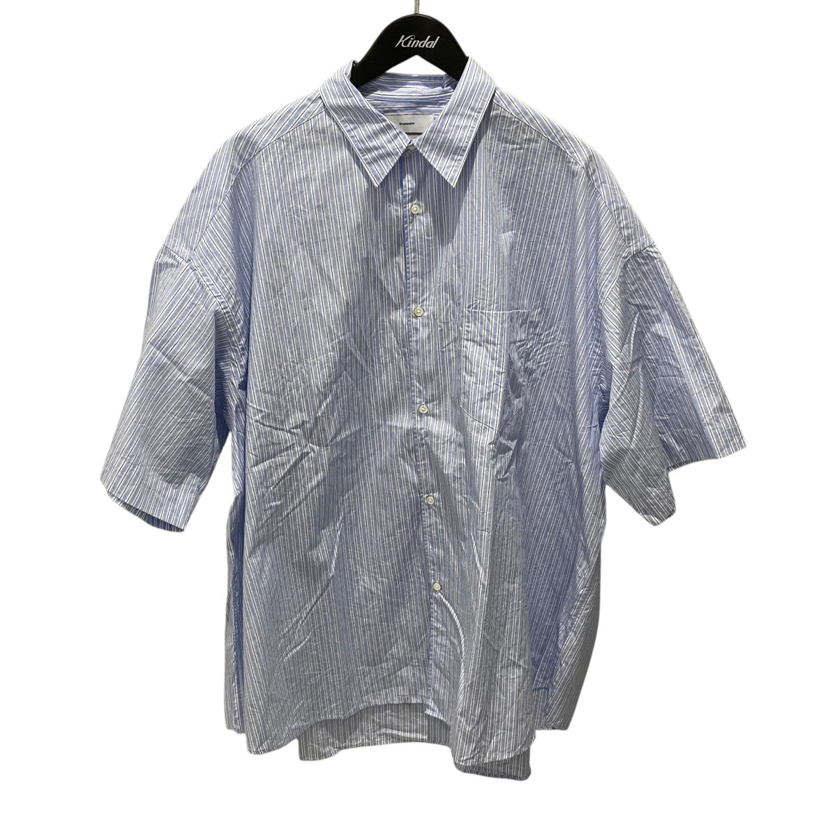 Graphpaper SIDOGRAS S S Oversized Regular Collar ShirtストライプレギュラーカラーシャツGM252-50012 古着・中古-1枚目のアイテム画像