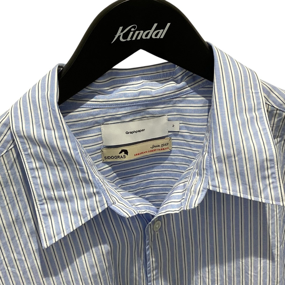 Graphpaper SIDOGRAS S S Oversized Regular Collar ShirtストライプレギュラーカラーシャツGM252-50012 古着・中古-3枚目のアイテム画像