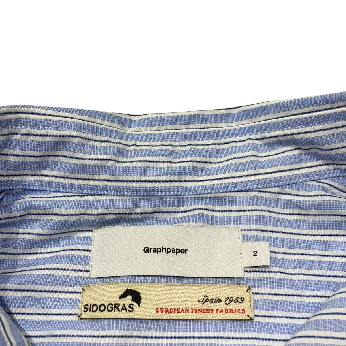 Graphpaper SIDOGRAS S S Oversized Regular Collar ShirtストライプレギュラーカラーシャツGM252-50012 古着・中古-5枚目のアイテム画像