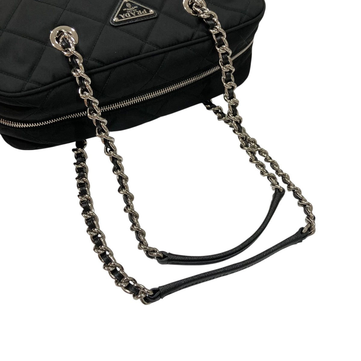 PRADA プラダ　テスート ビジュー チェーンショルダー クラッチバッグ美品 PRADA(プラダ) テスートインプントゥチェーンショルダーバッグ