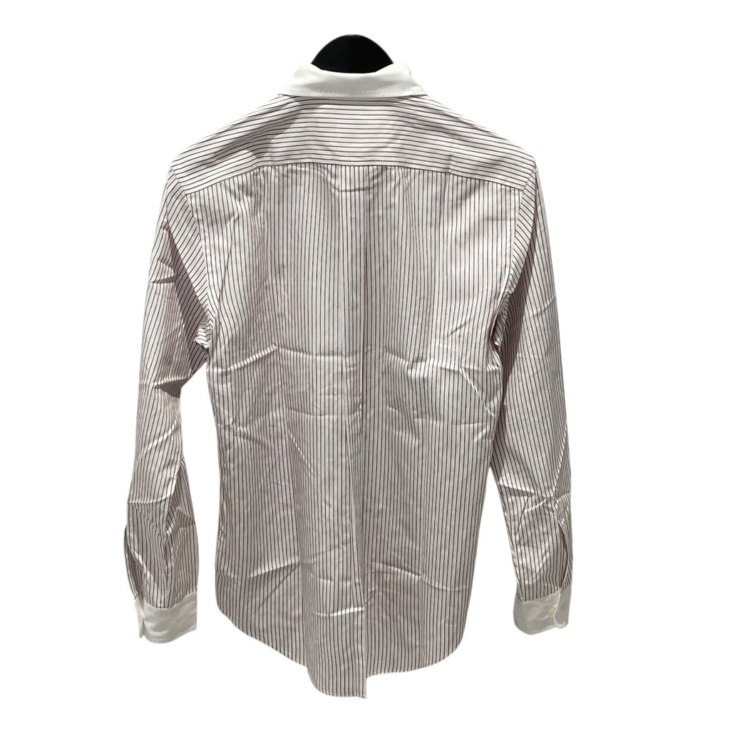 COMME des GARCONS HOMME DEUXコムデギャルソンオムドゥ 2023SS ボーダーストライプ コットンリネン長袖シャツ【XS】【 コムデギャルソンオムドゥ　長袖シャツXS 綿　COMME des GARCONS