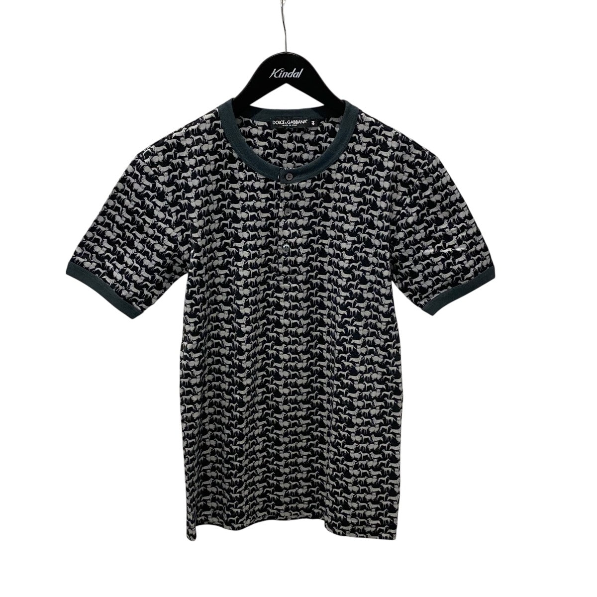 DOLCE ＆ GABBANA 動物プリント総柄半袖カットソーG8ES7T 古着・中古-1枚目のアイテム画像