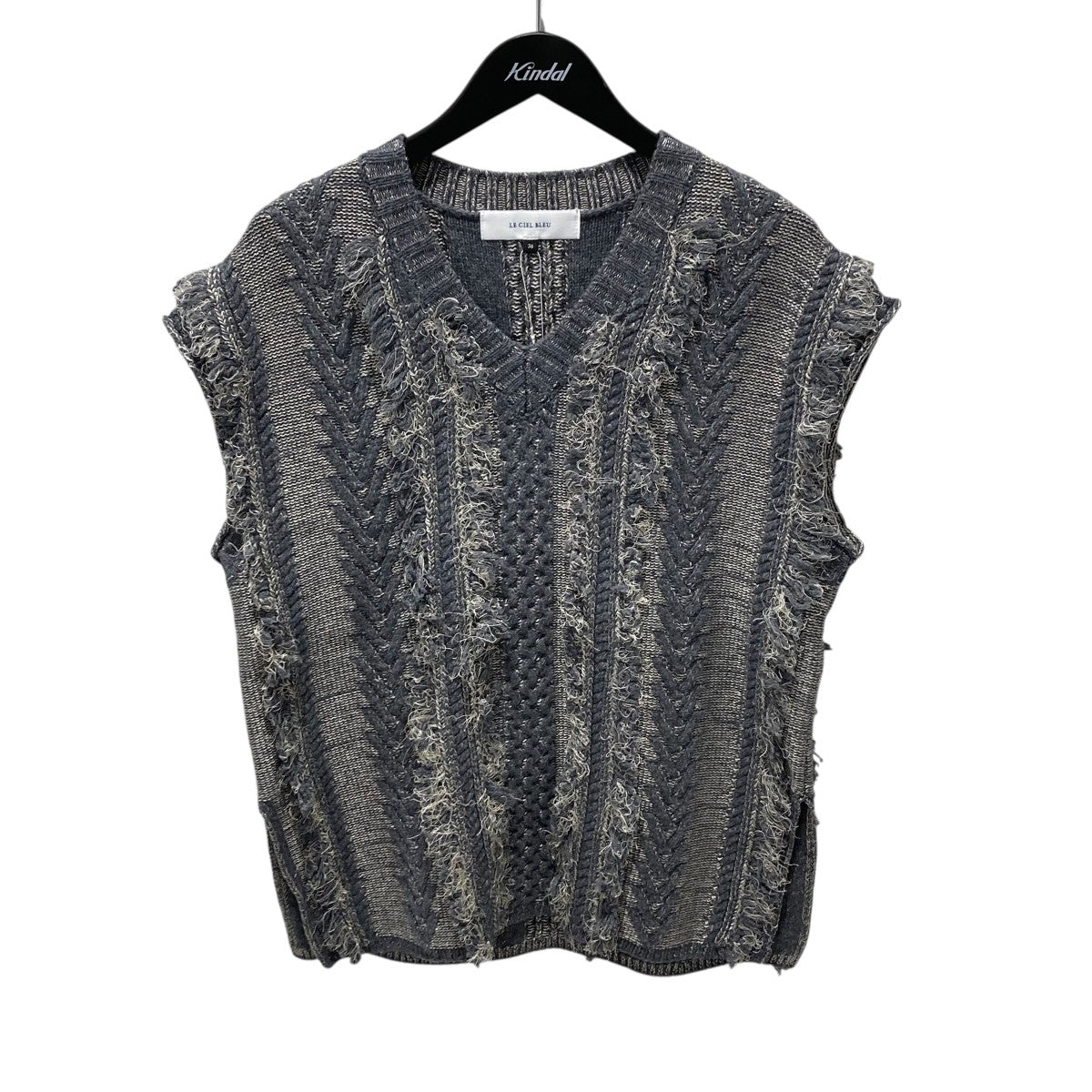 LE CIEL BLEU(ルシェルブルー) 24SSFringe Knit Vestニット LE CIEL BLEU(ルシェルブルー) 24SSFringe Knit Vestニット