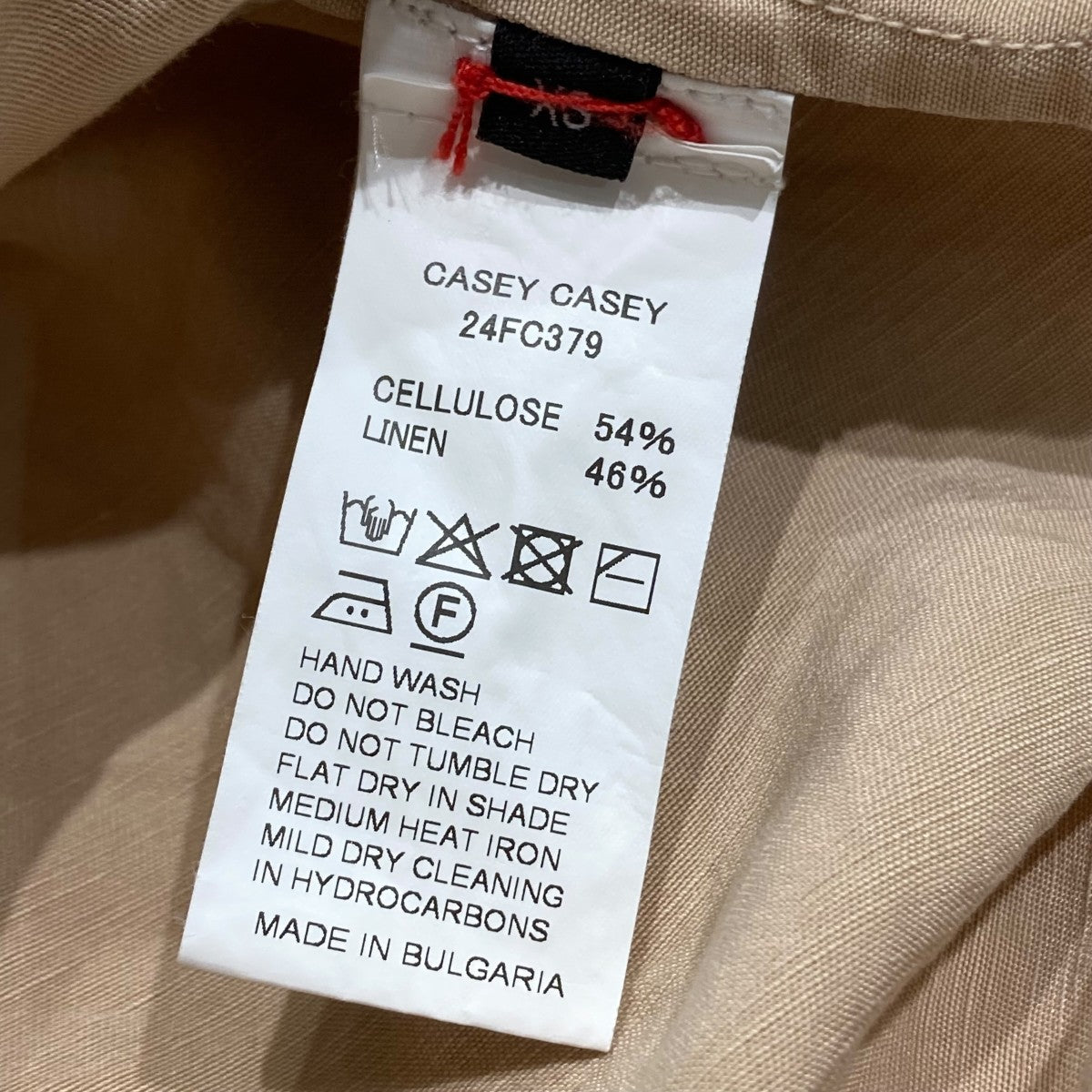 CASEY CASEY(ケイシーケイシー) 25SSSTRAIGHT TIPPY SHIRT長袖
