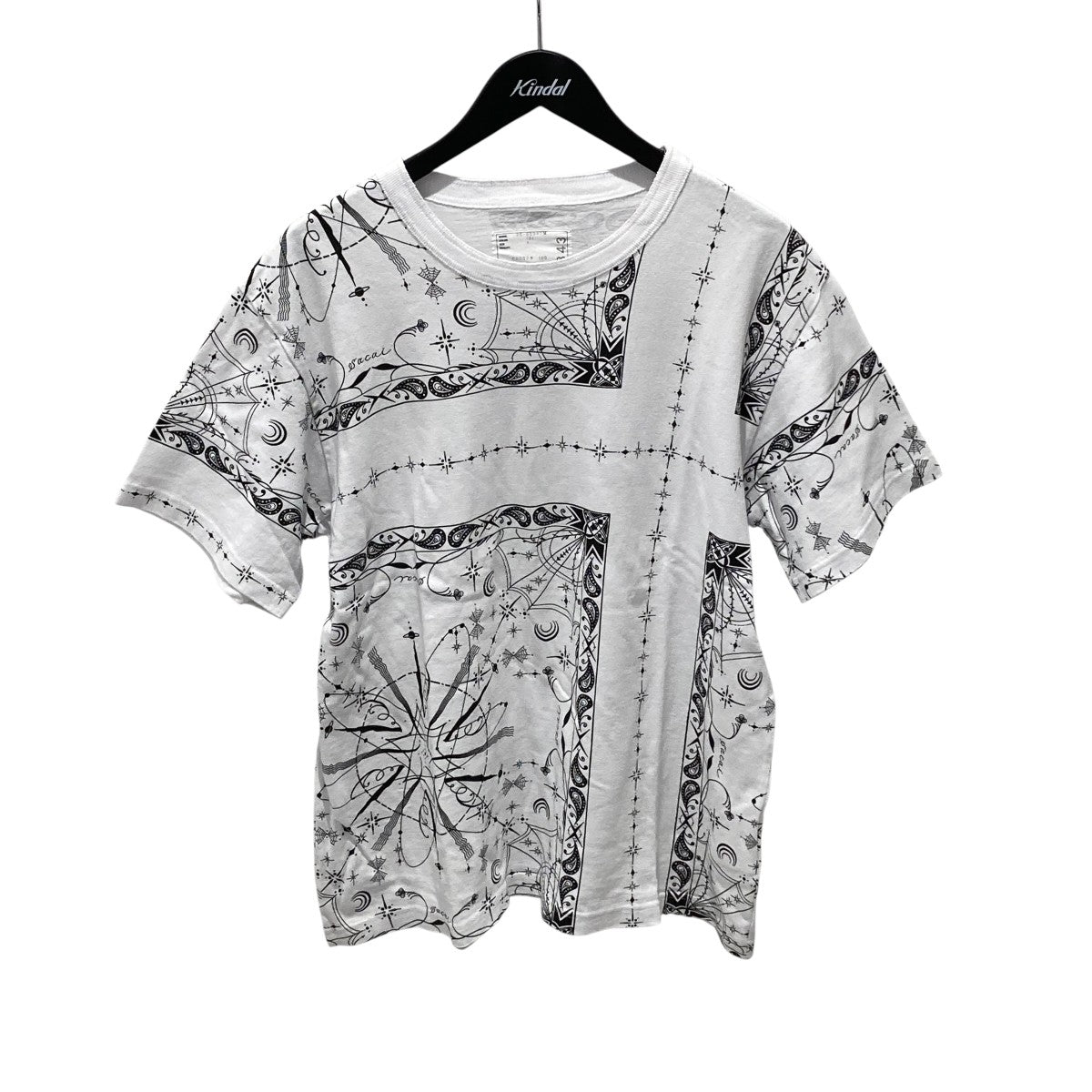 【sacai】コットン タイサイド Tシャツ 半袖 ブラック ホワイト sacai(サカイ) 半袖Tシャツ20-02343M 20-02343M ホワイト サイズ