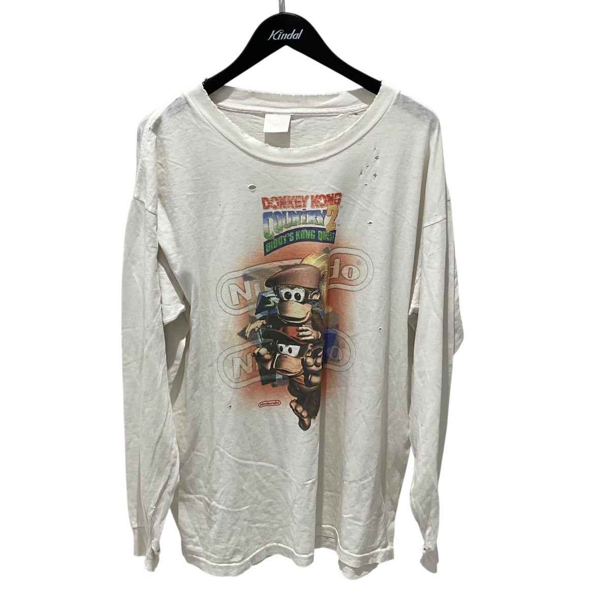 90SNintendo USA製 DONKEY KONG COUNTRY2ロングスリーブTシャツ