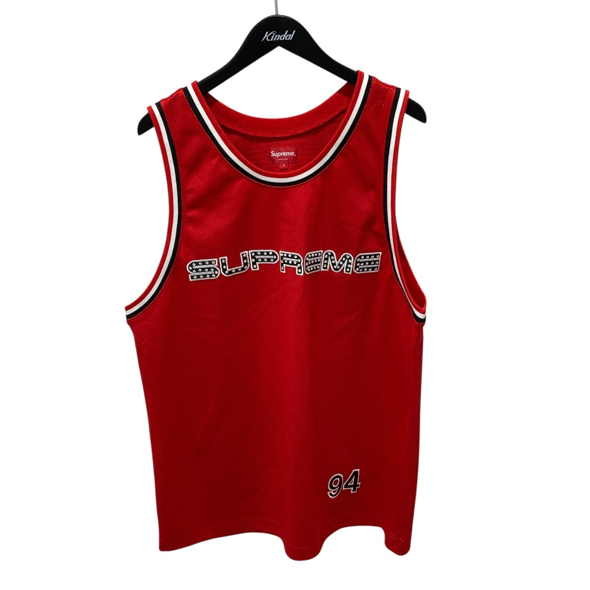 Supremeメッシュタンクトップ Supreme(シュプリーム) 19SSRhinestone Basketball Jersey