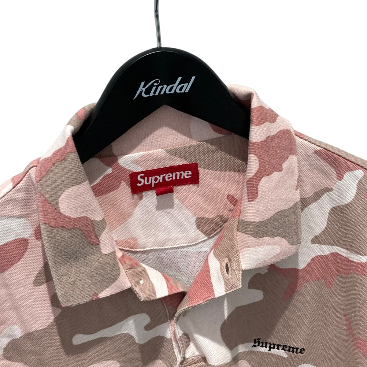 Supreme(シュプリーム) Washed Camo Polo Pink Camoカモフラージュ 