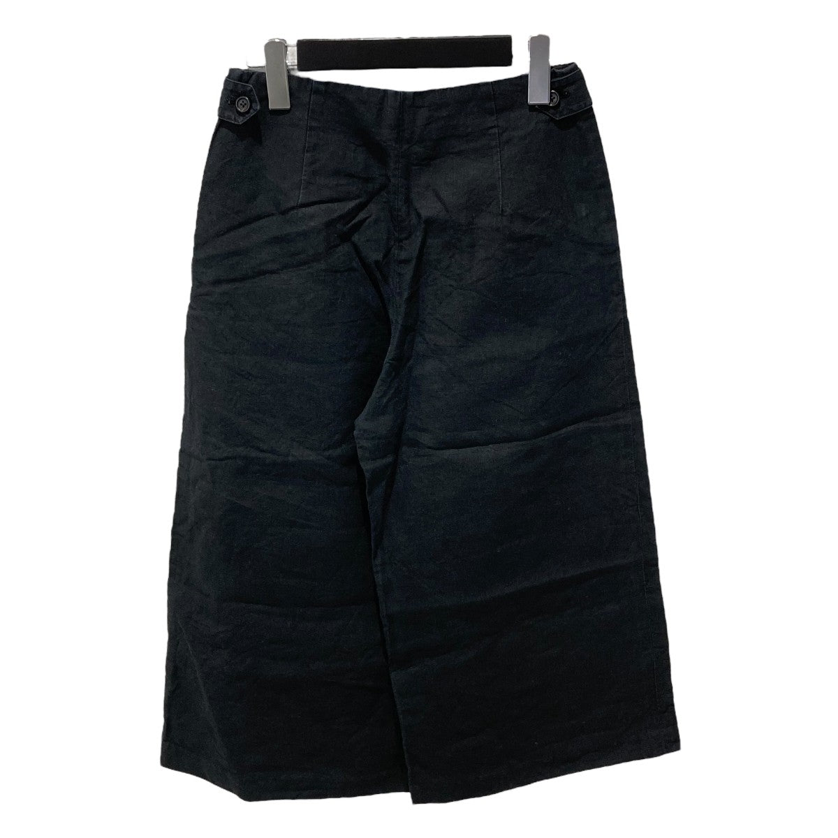 良品【MARGARET HOWELL】(L)チノパン リネン混 テーパード 黒 PLAIN WEAVE COTTON LINEN TROUSERS | MARGARET HOWELL