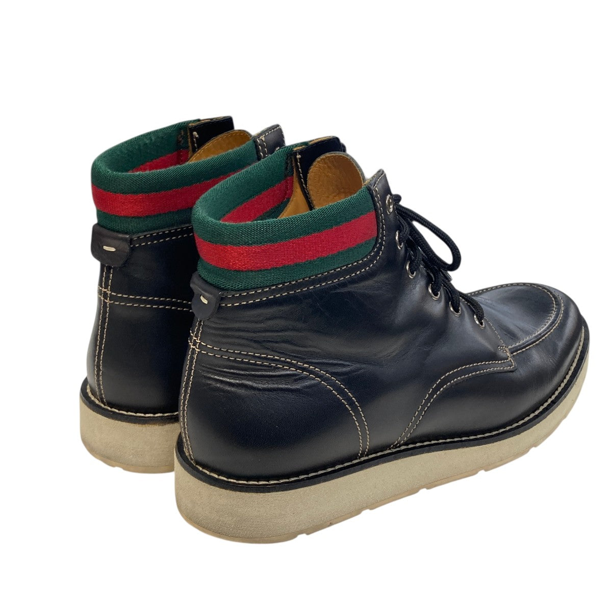 【美品】グッチ スニーカー インターロッキング シェリーライン レザー メンズ 中古・古着通販】GUCCI (グッチ) インターロッキングG レザー