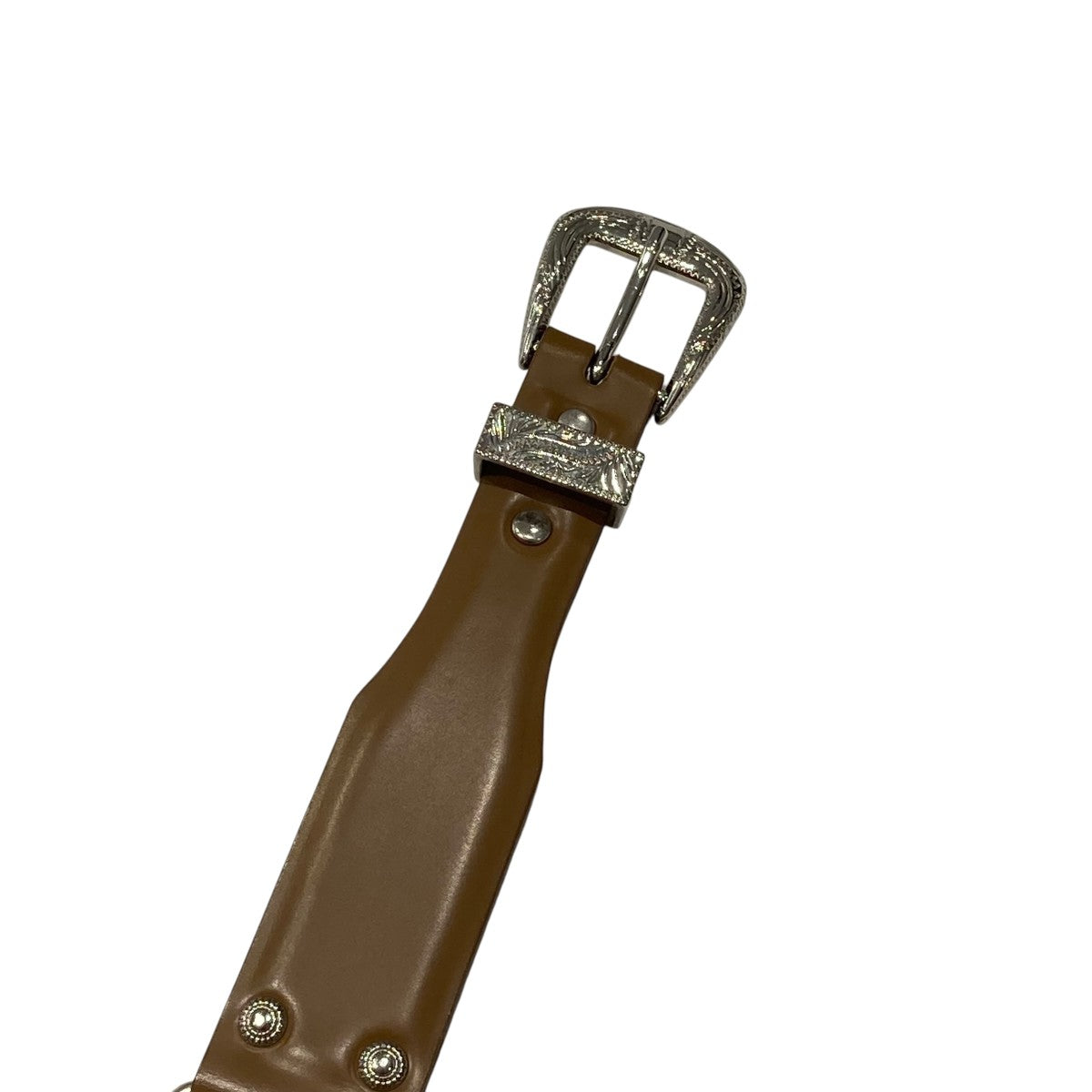 TOGA(トーガ) LEATHER NYLON BELT WITH CHAINベルト オリーブ